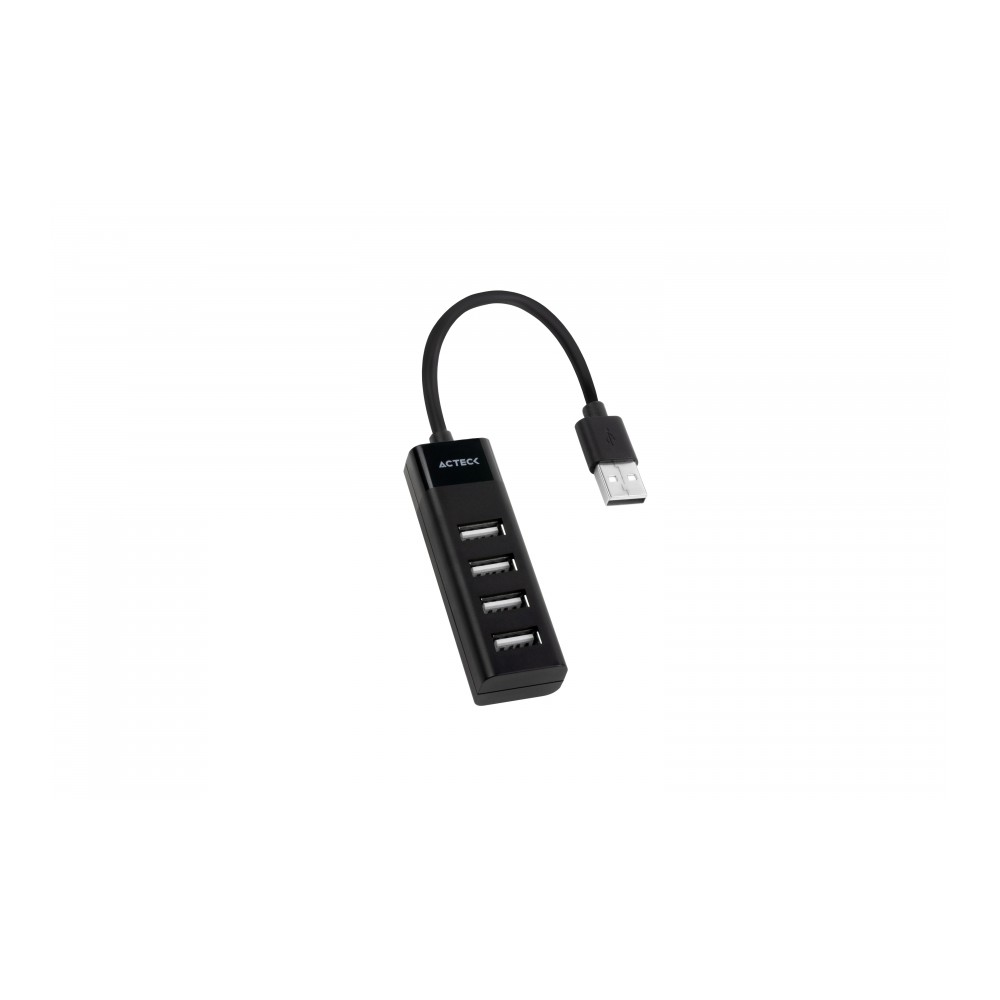 HUB ACTECK PORT X 2 DH420 / USB A / 4 PUERTOS USB 2.0 / 30 CM / NEGRO / AC-934671 [ AC-934671 ][ AC-10900 ]