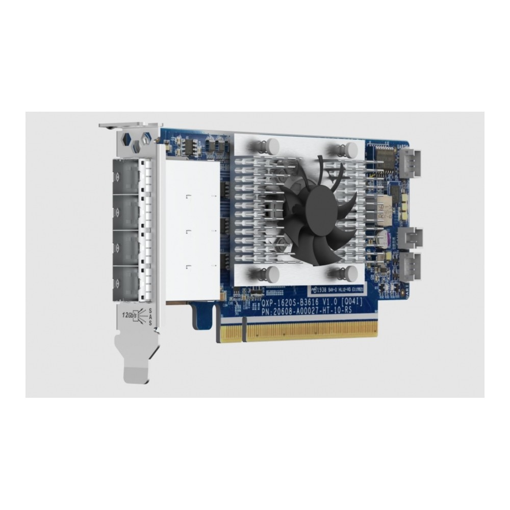 TARJETA DE EXPANSION QNAP QXP-1620S-B3616W / INTERFACE GEN 3X16 / 4 CONECTORES MINI SAS / COMPATIBLE [ QXP-1620S-B3616W ][ AC-11251 ]