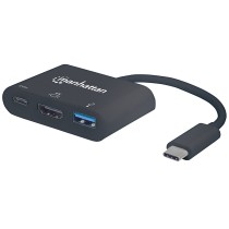 DOCKING USB,MANHATTAN,152037,-C  3 PTOS, HDMI, USB-C PD/USBV3.2A [ 152037 ][ AC-5475 ]