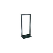 RACK NORTH SYSTEM 21 U.R. 2 POSTES 19 PULGADAS ALUMINIO LIGERO NEGRO LISO [ NORTH005-BKL ][ AC-5529 ]