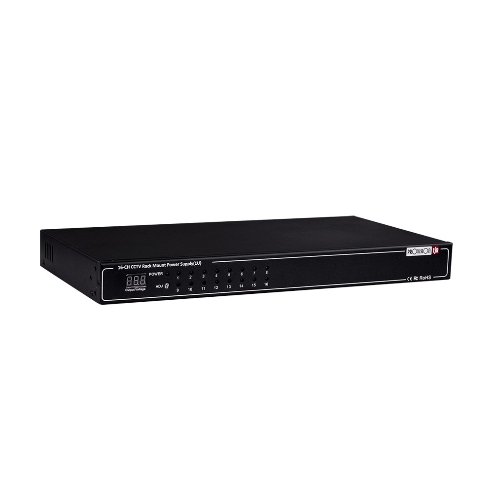 FUENTE DE PODER CENTRALIZADA / PROVISION ISR / PR-20A16CH(1U) / 16 CANALES 12V/20A PARA RACK 1U  [ PR-20A16CH1U ][ AC-5708 ]