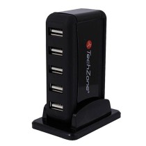 HUB TECHZONE TZ17HUB01 7 PUERTOS USB 2.0 [ TZ17HUB01 ][ AC-5890 ]