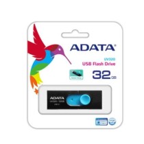 Memoria USB Adata UV320 32GB 3.2 Gen1 (3.1 Gen1) Color Negro-Azul [ AUV320-32G-RBKBL ]