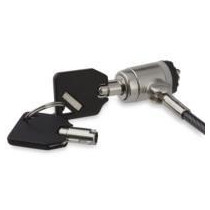 CANDADO CON CABLE DE ACERO DE 2M PARA LAPTOP - CON TRABA DE RANURA (TIPO K) - CON LLAVE - CABLE CON  [ LTLOCKKEY ][ AC-8817 ]