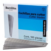 Cuchillas Barrilito Repuesto Mediana Caja C/10 Tubos [ 1403 ]