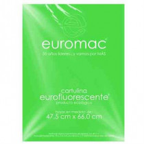 CARTULINA EUROMAC FLUORESCENTE VERDE 47.5X66CM C/10 [ EF0038 ]