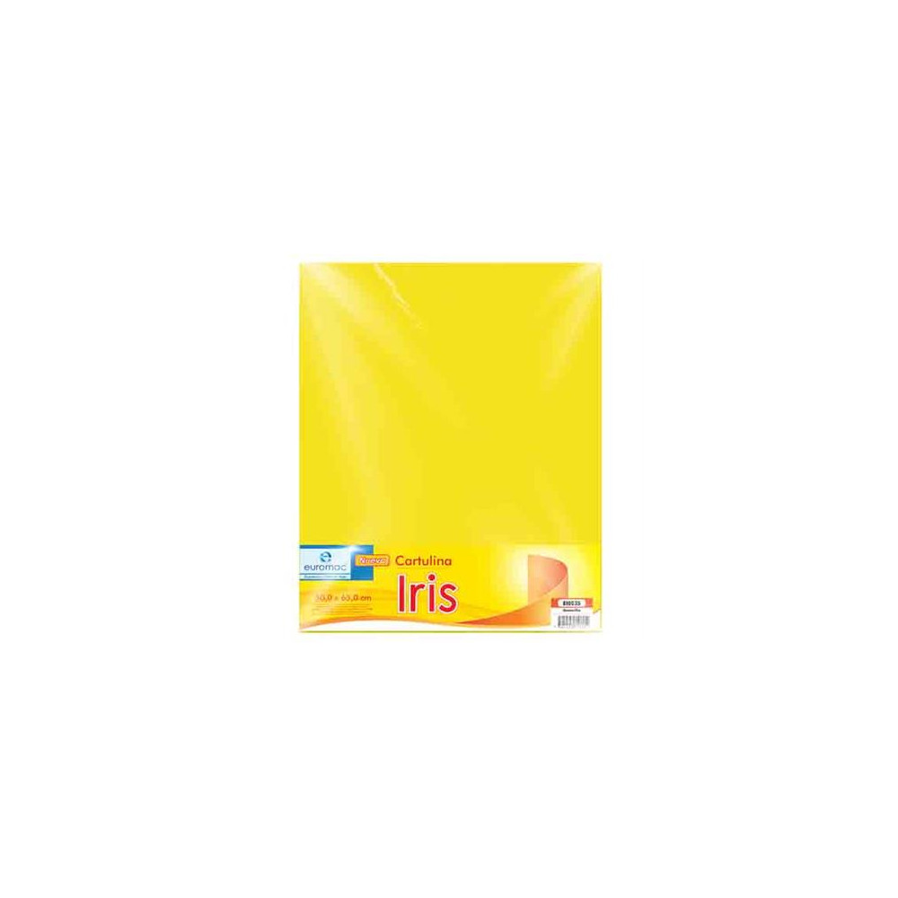 CARTULINA EUROMAC IRIS AMARILLO 50X65CM C/10 [ EI0035 ]