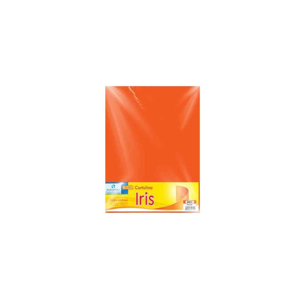 CARTULINA EUROMAC IRIS NARANJA 50X65CM C/10 [ EI0041 ]