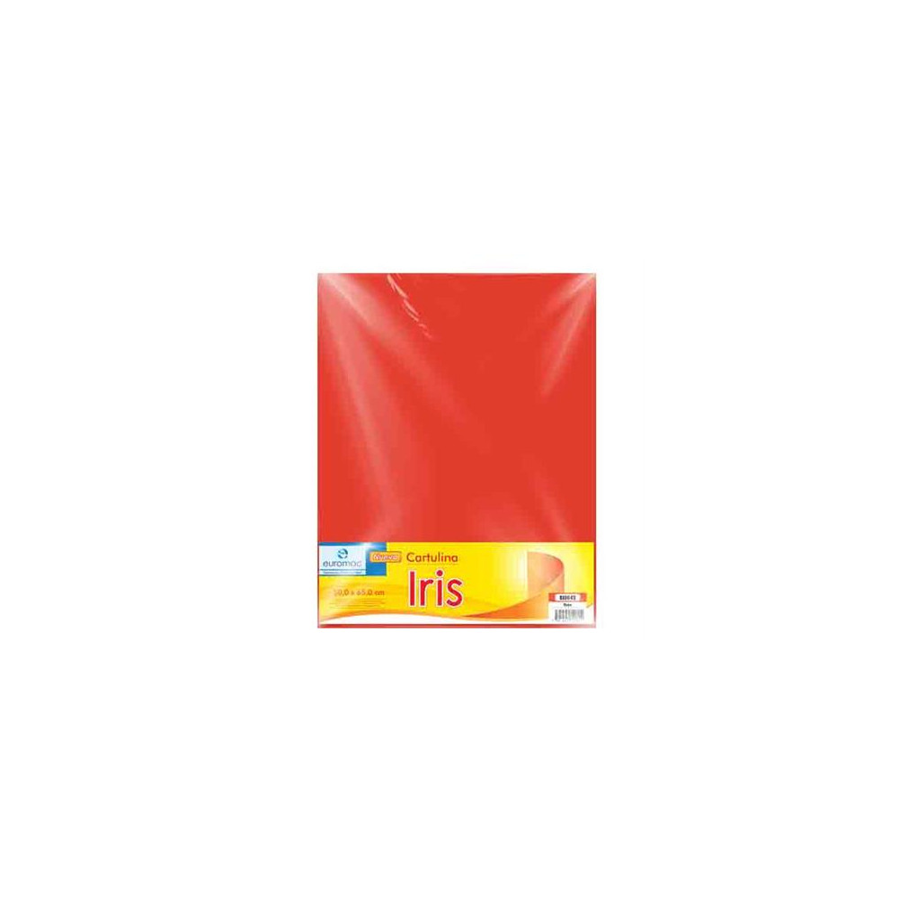 CARTULINA EUROMAC IRIS ROJO 50X65CM C/10 [ EI0043 ]