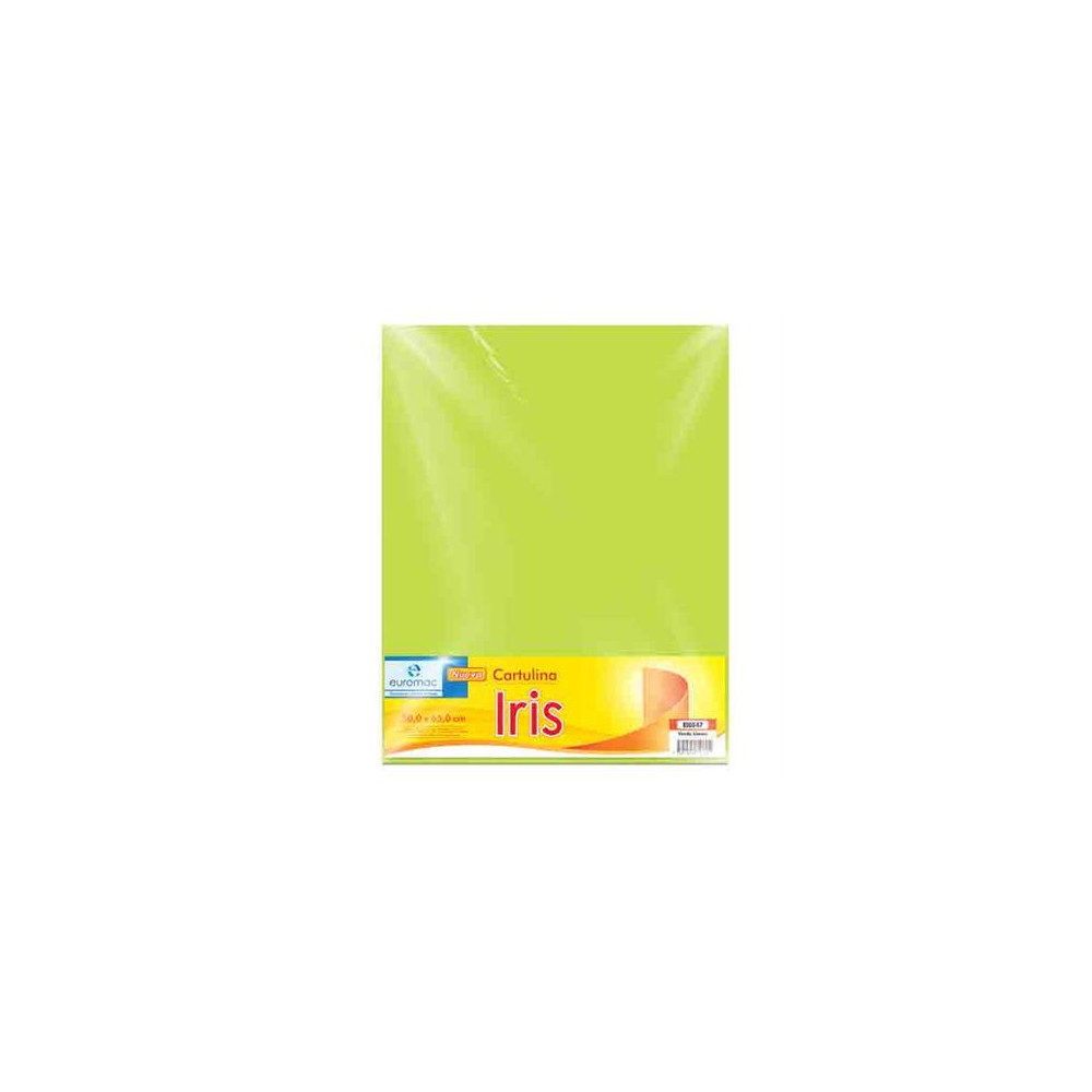 CARTULINA EUROMAC IRIS VERDE LIMON 50X65 C/10 [ EI0047 ]