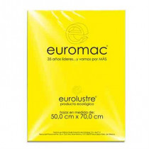 PAPEL LUSTRE EUROMAC AMARILLO CANARIO 50X70 25 HOJAS [ EL0001 ]