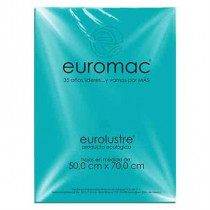 PAPEL LUSTRE EUROMAC AZUL AQUAMARINO 50X70 24 HOJAS [ EL0007 ]