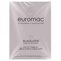 PAPEL LUSTRE EUROMAC GRIS 50X70 25 HOJAS [ EL0022 ]