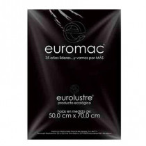 PAPEL LUSTRE EUROMAC NEGRO 50X70 25 HOJAS [ EL0034 ]