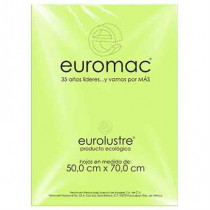 PAPEL LUSTRE EUROMAC VERDE NILO 50X70 24HOJAS [ EL0049 ]