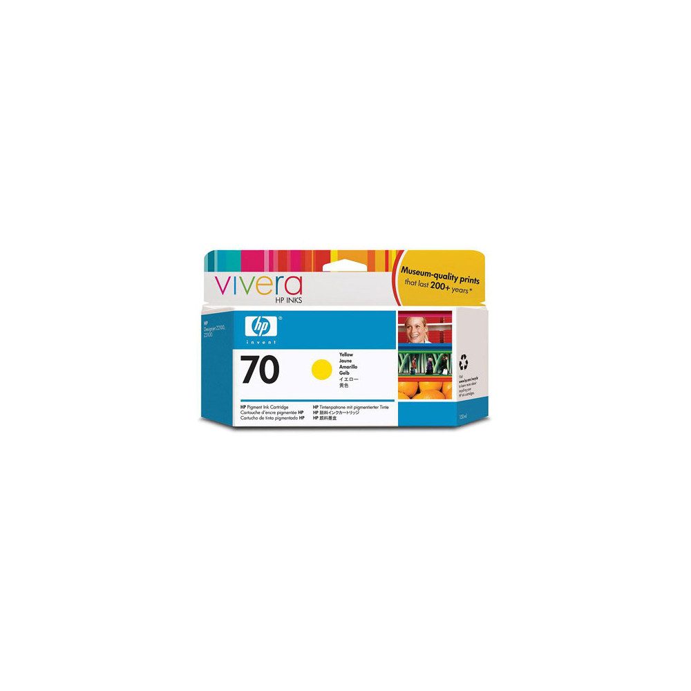 TINTA HP LF 70 AMARILLO DESIGNJET Z2100 Z3100 130ML [ C9454A ]