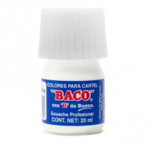 PINTURA BACO P/CARTEL 20ML BLANCO P/LETRERO #72 C/10 [ PN025 ]