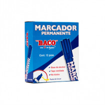 MARCADOR BACO PERMANENTE TUBO ALUMINIO VERDE C/12 [ MR004 ]