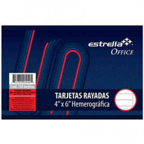 TARJETA ESTRELLA HEMEROGRAFICA 4X6 RAYA [ 44 ]