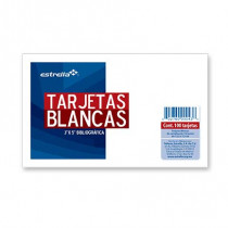 TARJETA ESTRELLA BIBLIOGRAFICA 3X5 BLANCA C/100 [ 43 ]