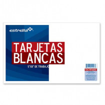 TARJETA ESTRELLA TRABAJO 5X8 BLANCA C/100 [ 47 ]