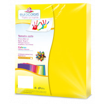 PAPEL CORTADO EUROCOLORS CARTA AMARILLO NEON C/100 [ EC0079 ]