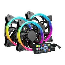 KIT 3 VENTILADORES OCELOT PARA GABINETES/GAMER/120MM/RGB/HUB PARA CONECTAR X10 VENTILADORES RGB/CONT [ OGPF01 ][ CF-194 ]