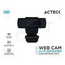 CAMARA WEB ACTECK HAPTOS CW210 / HD/CON MICROFONO/RECONOCIMIENTO DE VOZ HASTA 5 M/ COLOR NEGRO/AC-93 [ AC-931250 ][ CV-1285 ]