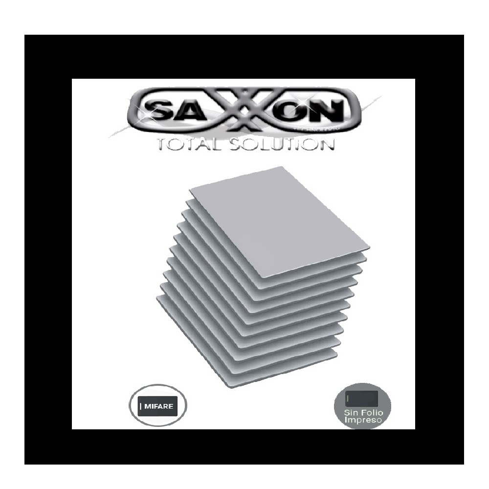 PAQUETE DE 10 TARJETAS MIFARE 13.56 MHZ /SAXXON / PVC / IMPRIMIBLE / SIN FOLIO [ SAXMIFARE01 ][ AC-10881 ]