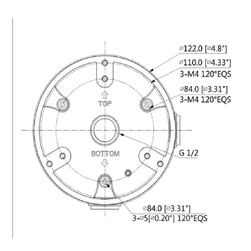 ACCESORIOS/DAHUA/DH-PFA137: CAJA DE CONEXIONES COMPATIBLE CON SERIES / T3A / HDW8 / HDW7 / H DBW4 /  [ DH-PFA137 ][ AC-11179 ]