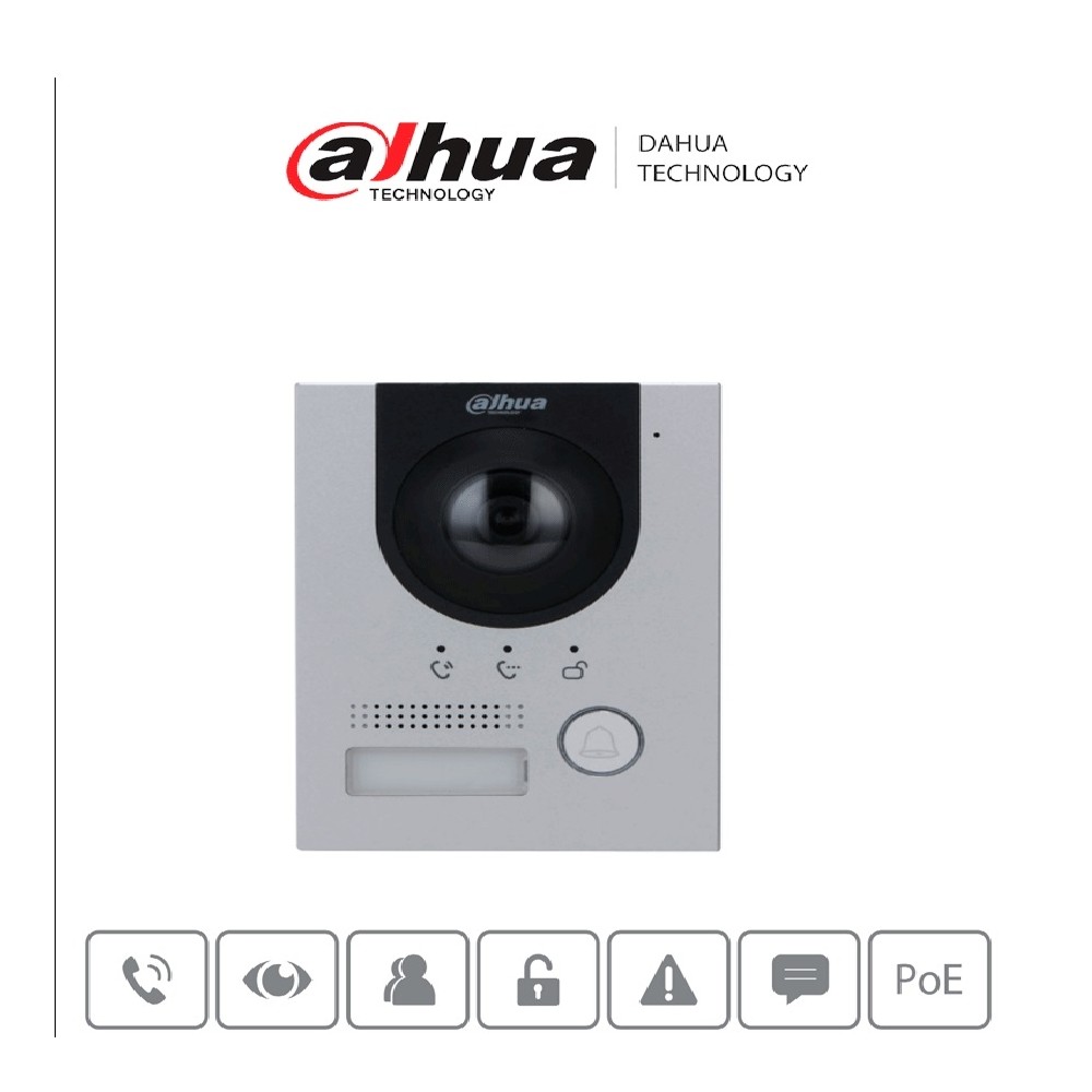 CONTROL DE ACCESO/DAHUA/VTO2202FP/FRENTE DE CALLE PARA VIDEOPORTERO IP/ METáLICO/ CáMARA DE 2 MEGA [ VTO2202FP ][ AC-11216 ]