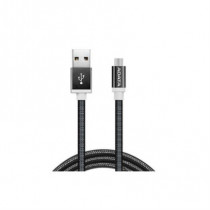 Cable Adata Tejido Usb-v8 100cm Color Negro [ AMUCAL-100CMK-CBK ]