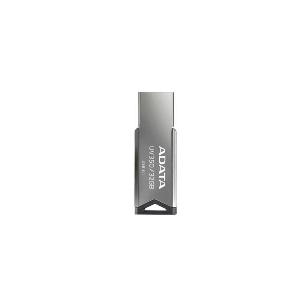 Memoria USB Adata UV350 Metlica 32 GB 3.2 Gen1 Color Plata [ AUV350-32G-RBK ]