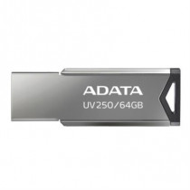 Memoria USB ADATA 64 GB UV250 Color Plata Metalica 2.0 [ AUV250-64G-RBK ]