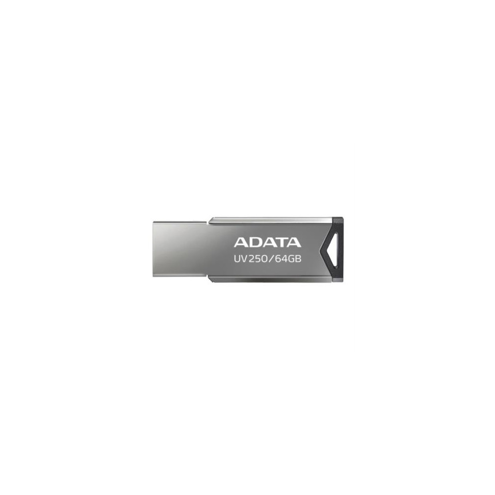 Memoria USB ADATA 64 GB UV250 Color Plata Metalica 2.0 [ AUV250-64G-RBK ]