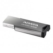 Memoria USB ADATA 64 GB UV250 Color Plata Metalica 2.0 [ AUV250-64G-RBK ]