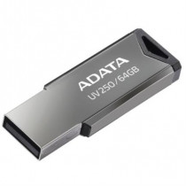 Memoria USB ADATA 64 GB UV250 Color Plata Metalica 2.0 [ AUV250-64G-RBK ]