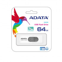 Memoria USB ADATA UV220 64 GB Blanco-Gris 2 0 [ AUV220-64G-RWHGY ]