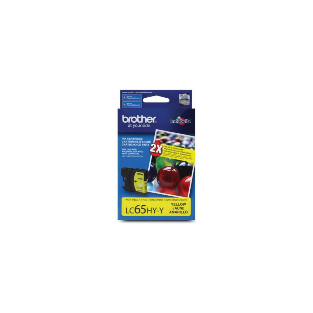 Tinta Brother LC65HYY Alto Rendimiento 750 Pginas LC-65HYYS Color Amarillo [ LC65HYY ]