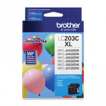 Tinta Brother LC203C Rendimiento 550 Pginas MFCJ4420DW/MFCJ4620DW Color Cian [ LC203C ]