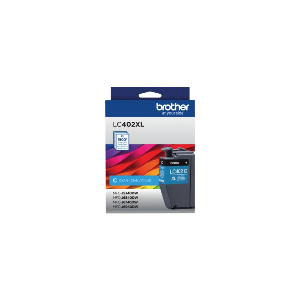 Tinta Brother LC402XL Sper Alto Rendimiento Hasta 1500 Pginas Color Cian [ LC402XLCS ]