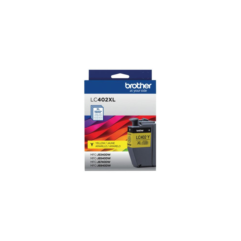 Tinta Brother LC402XL Sper Alto Rendimiento Hasta 1500 Pginas Color Amarillo [ LC402XLYS ]