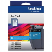 Tinta Brother LC402C Alto Rendimiento Hasta 550 Pginas Color Cian [ LC402CS ]