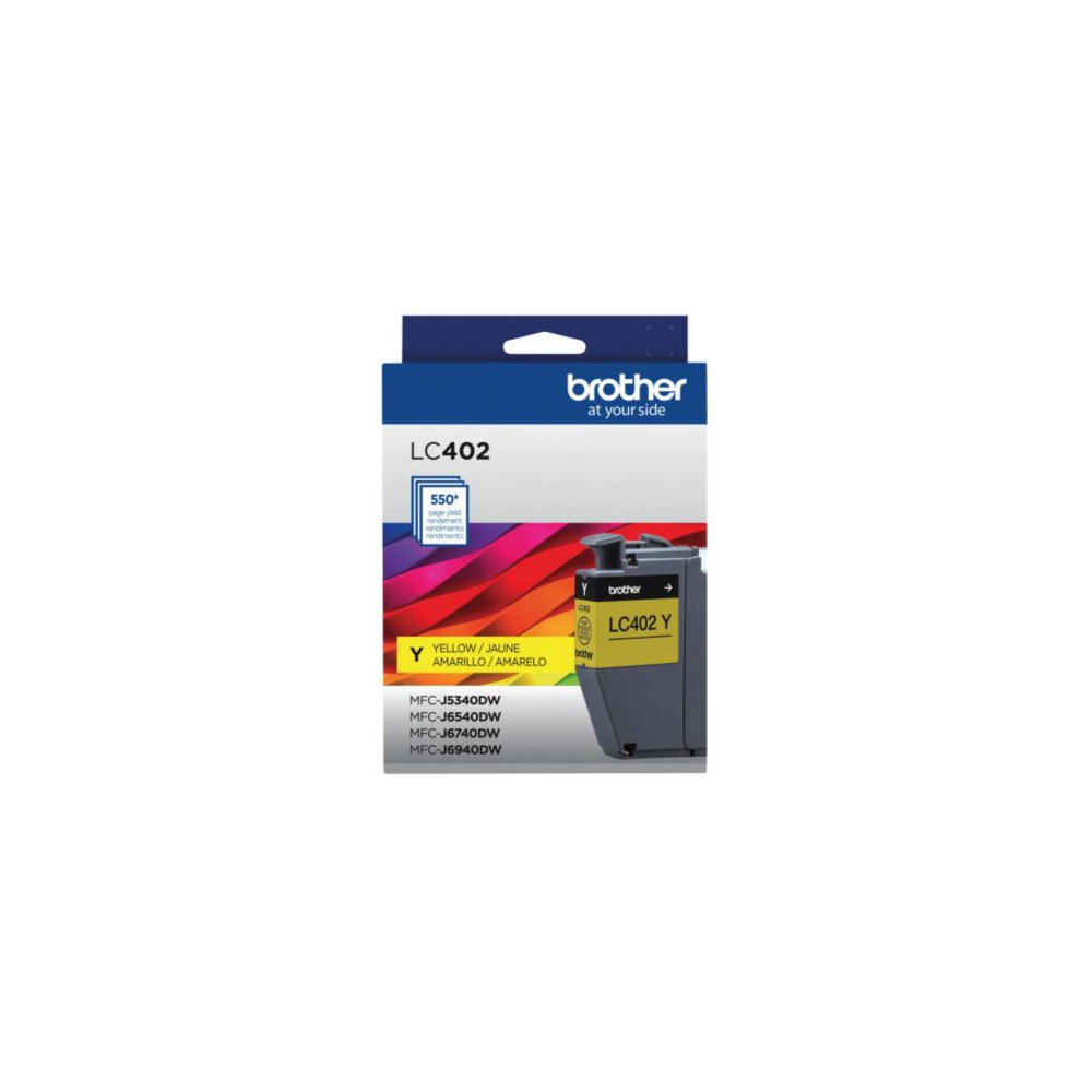 Tinta Brother LC402Y Alto Rendimiento Hasta 550 Pginas Color Amarillo [ LC402YS ]