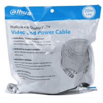 Cable Dahua 20m Armado para Video-Energa para Cmaras hasta 4k con Conectores BNC/Energa Uso Exterior [ DH-PFM942I-20-5 ]