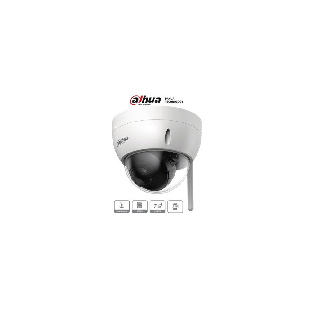 Camara IP Domo Wifi de 2 Megapixeles Lente de 2.8 mm 100 Grados de Apertura IR de 30 Metros Ranura p [ DH-IPC-HDBW1230DE-SW ]