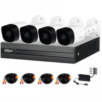 Kit de 4 Canales Dauha 5MP DVR Cooper-I WizSense con IA/H.265+/4 Cmaras B2A51 Metlicas/4Ch+1 IP o Ha [ DH-KITXVR1B04H-I4-B2A51N-0280B ]