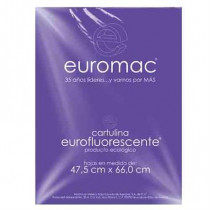 CARTULINA EUROMAC FLUORESCENTE MORADO 47.5X66 C/10 [ EF0033 ]