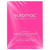 CARTULINA EUROMAC FLUORESCENTE ROSA 47.5X66CM  C/10 [ EF0037 ]