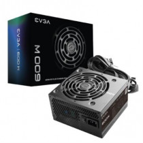 Fuente de Poder EVGA W1 600W 80 Plus White ATX 12V 24 pin Fan 120mm Negro [ 100-W1-0600-K1 ]